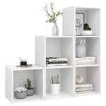 vidaXL Ensemble de meubles TV 3 Pièces Blanc Bois d'ingénierie
