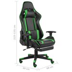 vidaXL Chaise de jeu pivotante avec repose-pied Vert PVC