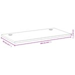 vidaXL Dessus de bureau 100x50x2 5 cm bambou