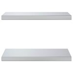 vidaXL Étagères murales 2 Pièces 50x30x3 cm argenté acier inoxydable