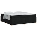 vidaXL Cadre de lit avec matelas avec matelas Noir 200 x 200 cm tissu
