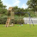 vidaXL Aire de jeux d'extérieur bois de pin imprégné