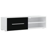 vidaXL Meuble TV mural 5 pièces avec éclairage LED Noir