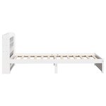 vidaXL Cadre de lit avec tête de lit sans matelas blanc 90x200 cm