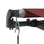 vidaXL Auvent manuel rétractable avec LED bordeaux 400x350 cm