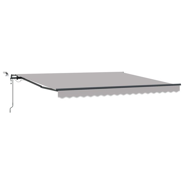Auvent Rétractable Automatique vidaXL avec LED Gris Clair 400x350 cm