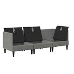 vidaXL Ensemble de meubles pour le salon 3 Pièces Gris foncé Tissu