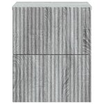 vidaXL Cabinet de chevet mural Sonoma gris 33 x 34 5 x 40 cm