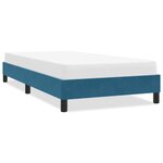 vidaXL Cadre de lit sans matelas bleu foncé 90x220 cm velours