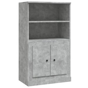 vidaXL Buffet haut gris béton 60x35 5x103 5 cm bois d'ingénierie