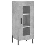 vidaXL Buffet haut Gris béton 34 5x34x180 cm Bois d'ingénierie