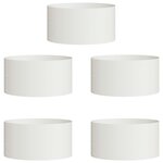 vidaXL Anneau de jardinière 5 Pièces Blanc 40 x 40 x 20 cm