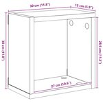 vidaXL Étagères cube murales 4 Pièces Gris béton 30x15x30 cm