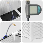 vidaXL Pots de jardin Blanc 120 x 40 x 37.5 cm Acier