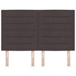 vidaXL Tête de lit LED Design Lignes Marron foncé 72 cm Tissu