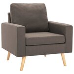 vidaXL Ensemble de canapés 2 Pièces Tissu Taupe