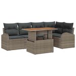 vidaXL Ensemble de canapé de jardin 6 Pièces Gris 100 x 55 x 73 cm
