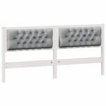 vidaXL Tête de lit Autre Blanc et gris clair 160 cm Bois massif en pin