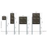 Bloc de boites aux lettres collectives extérieures · B3 - Gris brun