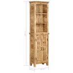 vidaXL Bibliothèque 50 x 30 x 180 cm Bois massif de manguier