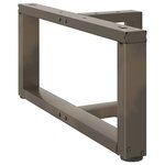 vidaXL Pieds de table basse en T  2 pièces  noir  70 x 25 x (30-31) cm  acier