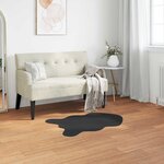 vidaXL Tapis en Fourrure Synthétique de Lapin Olite Noir 80 x 120 cm