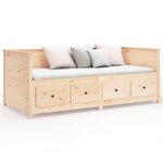vidaXL Lit de jour sans matelas 100x200 cm bois de pin massif