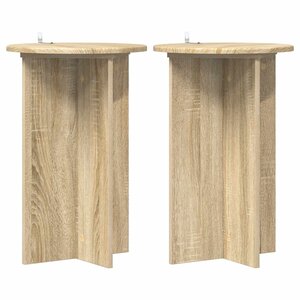 vidaXL Support de Plante 2 pièces Chêne Sonoma Ø40 x 60 cm