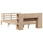 vidaXL Lit bibliothèque sans matelas 140x190 cm bois de pin massif