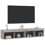 vidaXL Meubles TV avec lumières LED 2 Pièces sonoma gris 80x30x30 cm