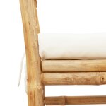 Banc de jardin vidaXL avec coussin de 110 cm en bambou