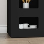 vidaXL Buffet Noir 100 x 35 x 59 cm Bois d'ingénierie