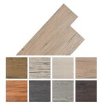 vidaXL Planches de plancher PVC autoadhésif 2 51 m² 2 mm Marron chêne
