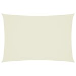 vidaXL Voile de parasol tissu oxford rectangulaire 3x5 m crème