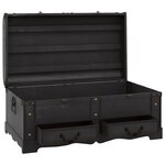 vidaXL Coffre de rangement en bois Large Noir