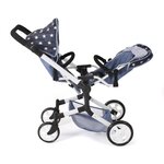 Bayer Chic 2000 690-51 - Poussette de poupée Linus Duo Bleu étoiles