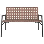 vidaXL Banc de jardin noir 113x79x75 cm en poly rotin