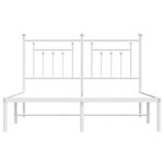 vidaXL Cadre de lit métal sans matelas et tête de lit blanc 140x200 cm