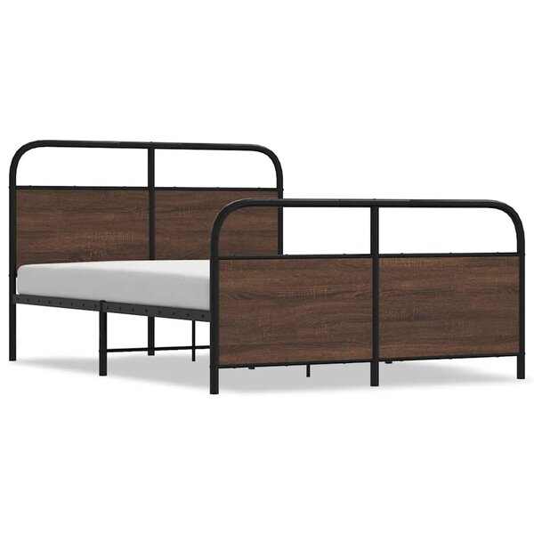 vidaXL Cadre de lit sans matelas 120x190 cm chêne marron