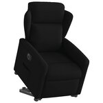 vidaXL Fauteuil inclinable électrique noir tissu