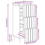 vidaXL Armoire à tiroirs 33 x 34 5 x 92 cm Bois d'ingénierie