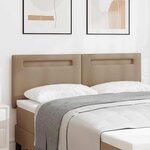 vidaXL Tête de lit LED Cappuccino 160 cm Cuir synthétique