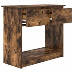 vidaXL Table console avec tiroirs chêne fumé 85 5x38 5x74 5 cm