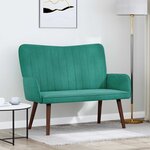 vidaXL Sofa 2 places Turquoise 115 x 61 x 87 cm Velours