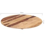 vidaXL Dessus de table Bois solide Rond 15-16 mm 70 cm