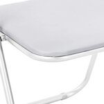 vidaXL Chaise pliante 8 Pièces Blanc 48 x 43 5 x 81 cm Simili cuir