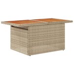 vidaXL Ensemble de Canapés de Jardin de 7 Pièces avec Coussins Beige Rattan Poly