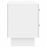 vidaXL Cabinet de chevet Blanc brillant 62 x 34 5 x 47 5 cm