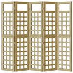 vidaXL Écran d'intimité extérieur Pliant 5 Pièces Marron 200 x 180 cm