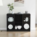 vidaXL Buffet Chêne noir 100 x 37 x 75.5 cm